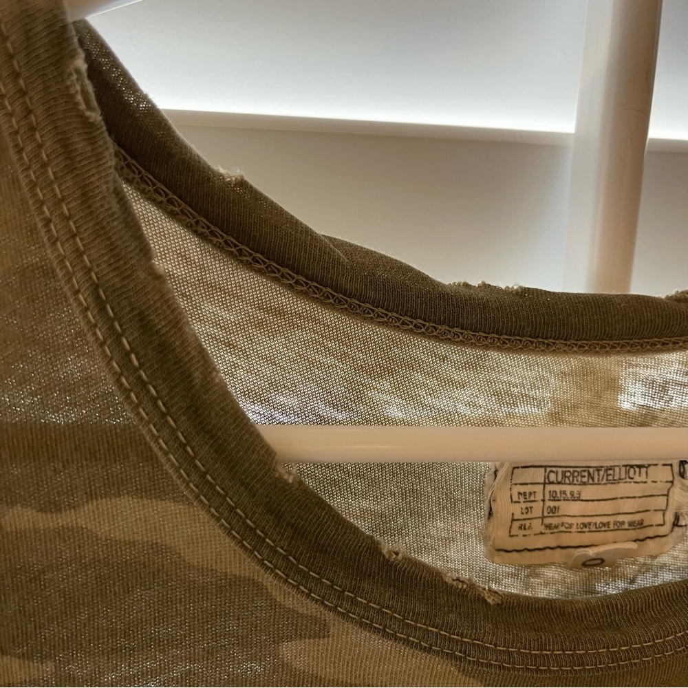 Current/Elliott Green and Brown Muscle Tee - Picture 7 of 9